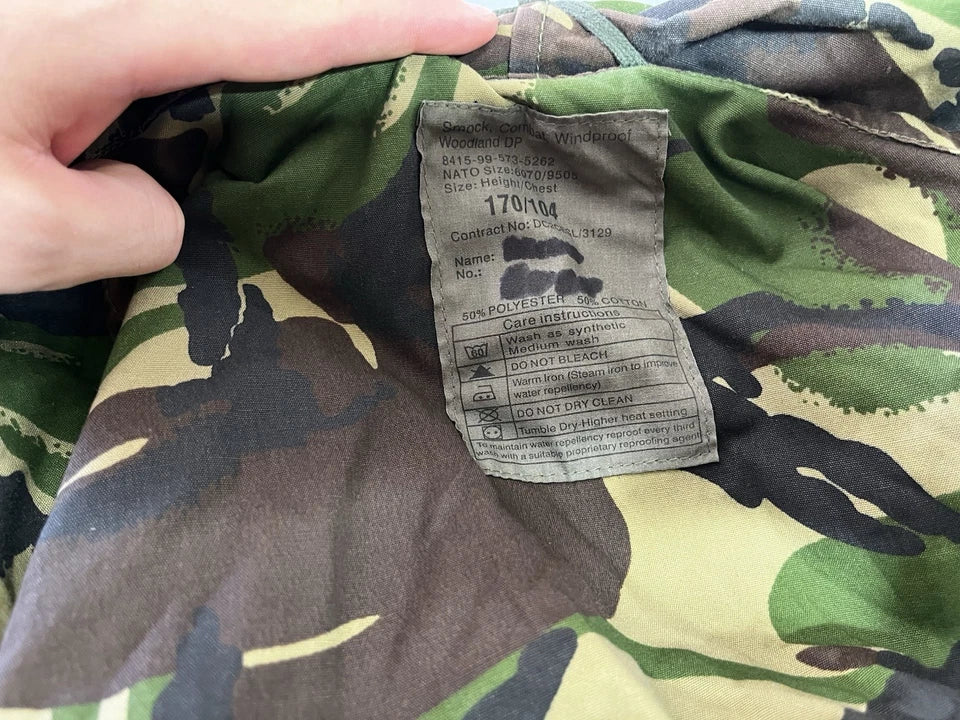British Army DPM Smock Combat Windproof Jacket Size 170/104