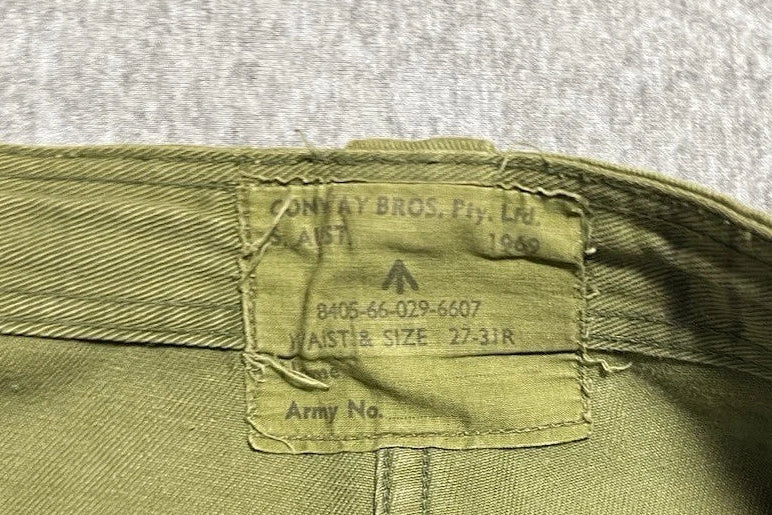 Australian Army Vietnam War Jungle Green Pants 1969