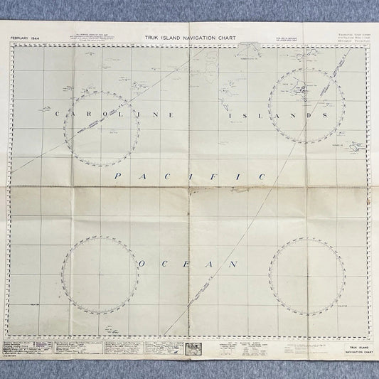 RAAF WW2 1944 Truk Island Navigation Chart