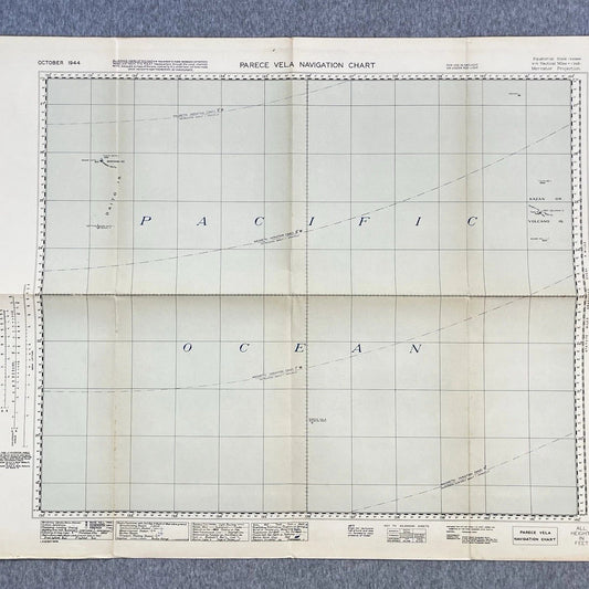 RAAF WW2 1944 Parace Vela Navigation Chart