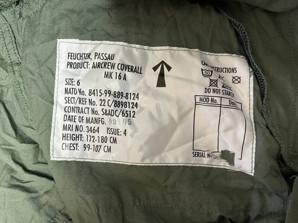 Australian RAAF Aircrew Overall Flight Suit